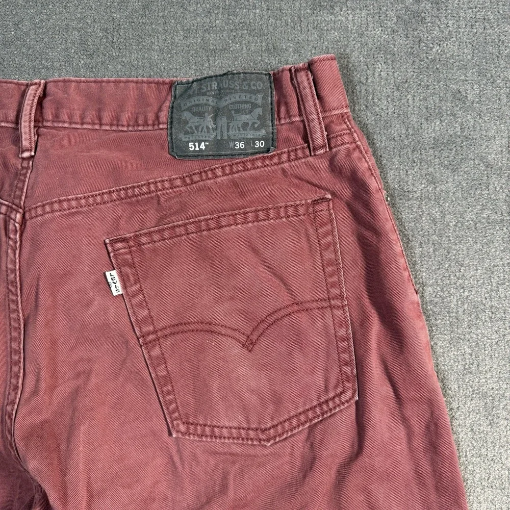 Levi's 541 Jeans Men's Size 36x30 Athletic Fit Medium Wash Red Denim
